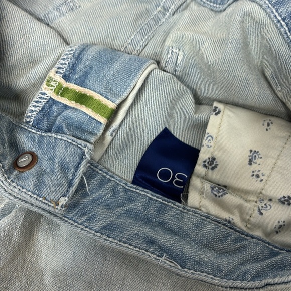 Anthropology Pilcro light blue fringe with pocket cotton blend shorts size 30 - Picture 6 of 13